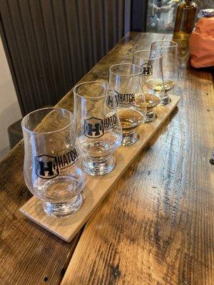 Tasting flight.