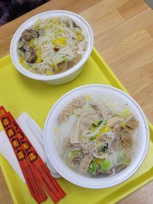 Offal vermicelli $7 and duck noodles $7.50