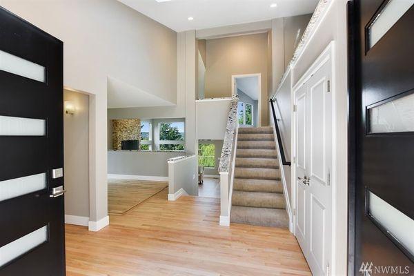 Cut and loop stairs, refinish oak