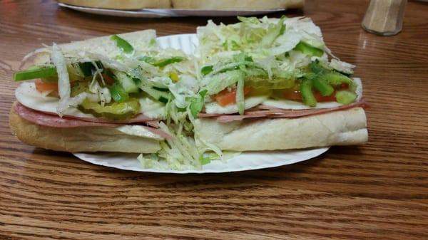 Delicious small Italian sub.