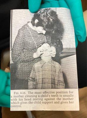 Dental Health Associates -- The most effective way to clean kids' teeth (from dental care book; Dr. Roeder as a kid & his mom)