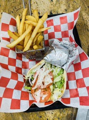 Lamb Gyro served with Fries