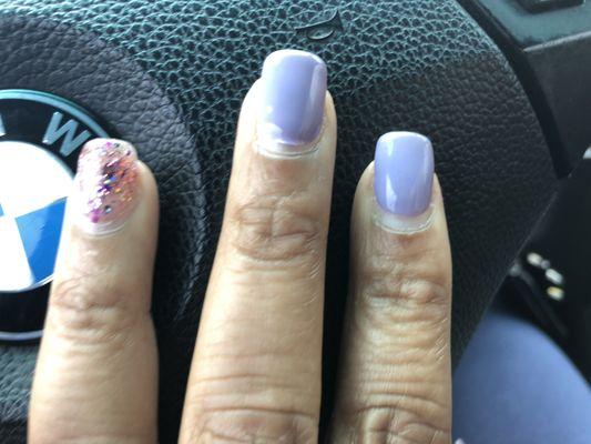 Tip Top Nails is the worst nail shop ever. They rushed doing my nails and after not even a week my nails look like this. Very Rude