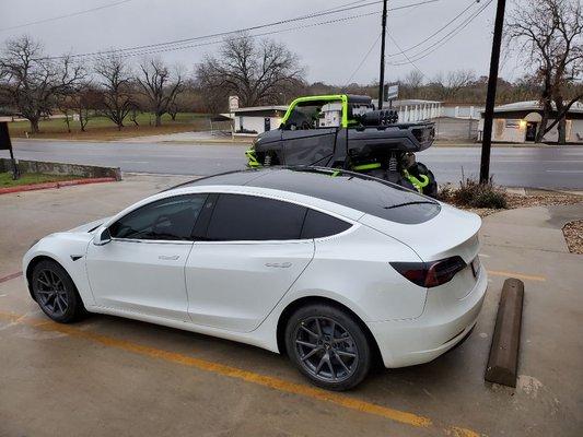 Tesla Model 3 in for a full Ceramic tint.