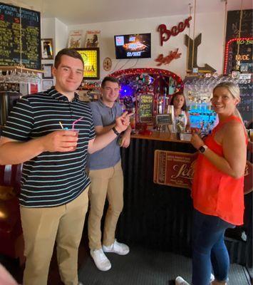 The bar area is small but perfect. Bartenders are quick to serve.