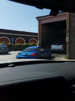 Cayman S getting a wash...