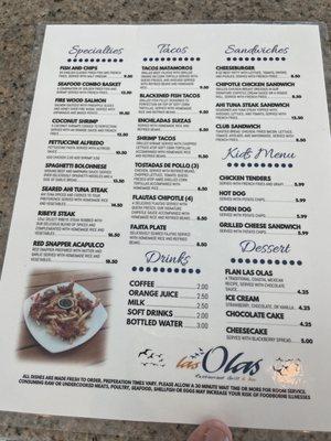 Menu front