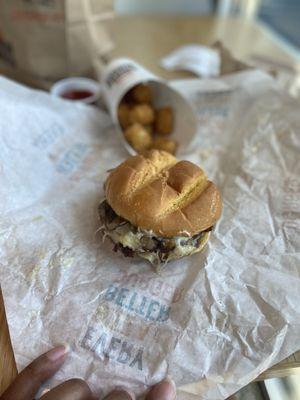 TRUFFLE MUSHROOM SWISS BURGER