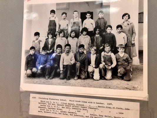 Old classroom photo- note the diversity of the students