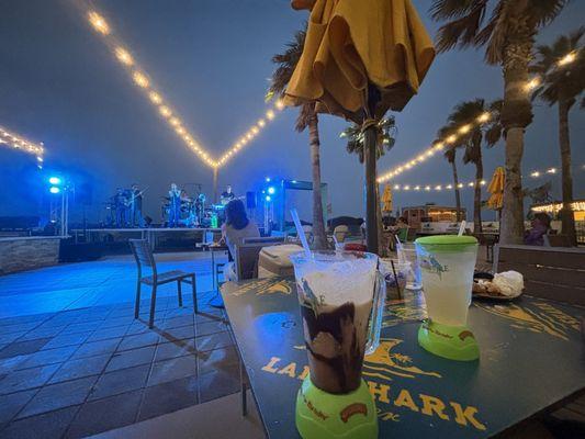 Patio of the landshark bar