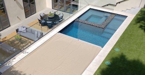 Automatic Pool Cover Under Track System