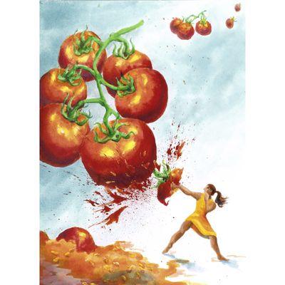 "Tomatoes" from Women Dancing with vegetables collection