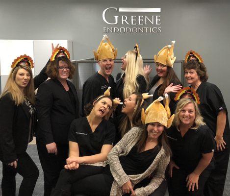 Thanksgiving fun at Greene Endodontics!