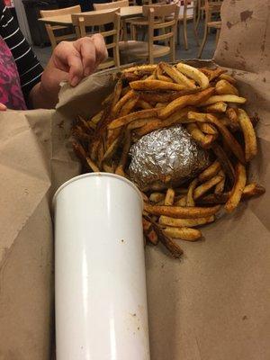 Bag of large Cajun fries