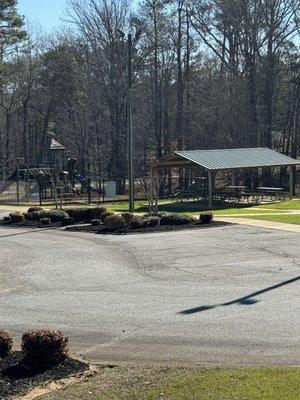 Picnic tables and shelter!