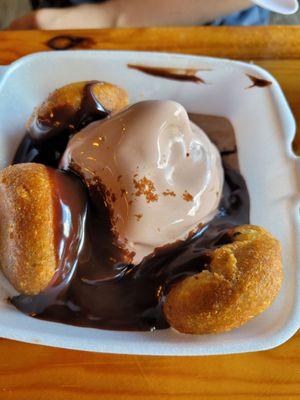 Deep fried oreo sundae