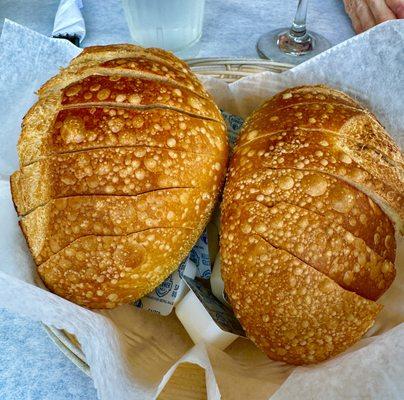 Delicious bread. Crusty outside, warm on the inside