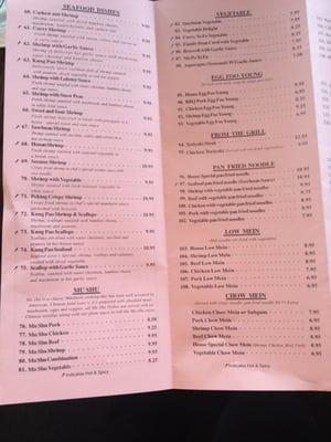 Sunnysides shining star!!!! Nothing boring about this menu!!! I come from Yakima to get the best! ~CHINA WOK~