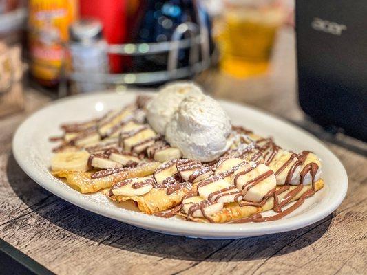 Banana Nutella N' Cream Crepe