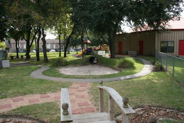 Playground is awesome!  Choose from tricycles, sandpit, paint station, the play structure or just run and jump with your friends