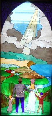 Family path stained glass