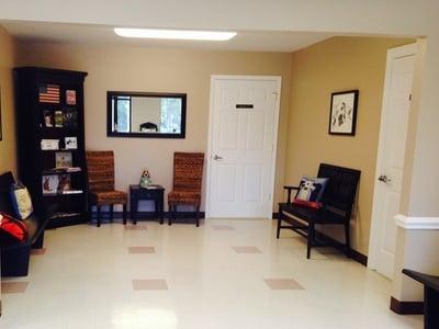 The lobby at Vanguard Veterinary Hospital is designed to provide a comfortable, relaxing environment for our clients and their pets.