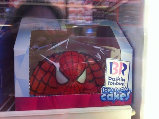 Cool Spider-Man ice cream cake!