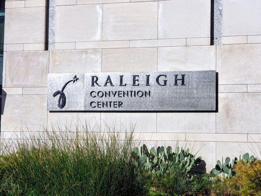 Signage on Building at Raleigh Convention Center