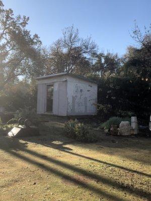 Shed needing to be demolished