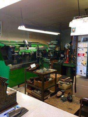 Inside the Shop.  There's part of that cash register on the left! 144 years old.