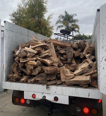 Delivery truck with some of my wood