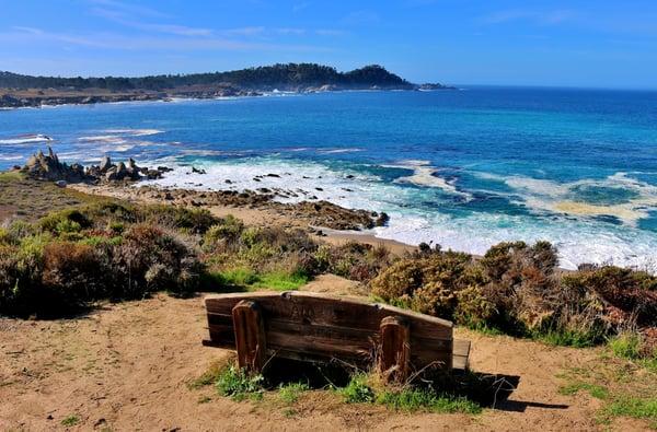 Pt Lobos as viewed from atop Ribera Beach.