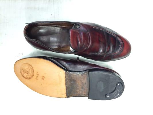 Men dress shoes Heel and Sole replaced + Shine