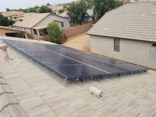 Solar panel screening