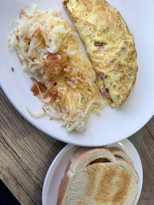 Ham and cheese omelet