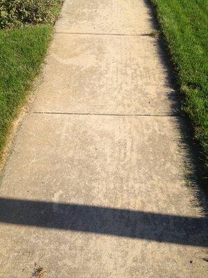 sidewalk edging (before)