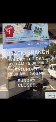 Branch Hours