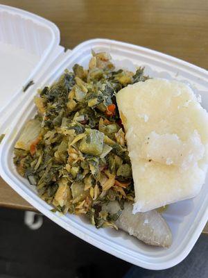 Callaloo and Salt Fish. Delish!