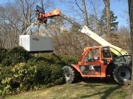 Installation of a Generac 70kw generator in Morristown, NJ