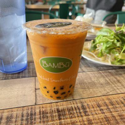 Thai Tea with house-made boba