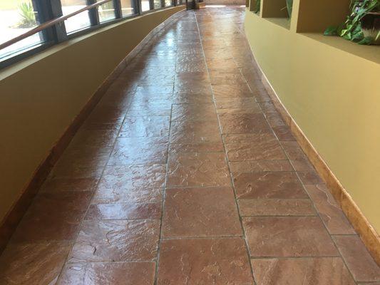 Flagstone stone floor clean,polish,high gloss seal,repair in Scottsdale Az. from Desert tile and grout restore. Free estimates 623-825-2885