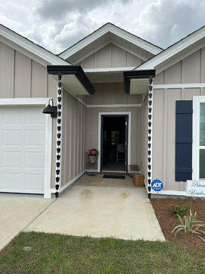 Gutters with rain chains installed today... They look awesome.