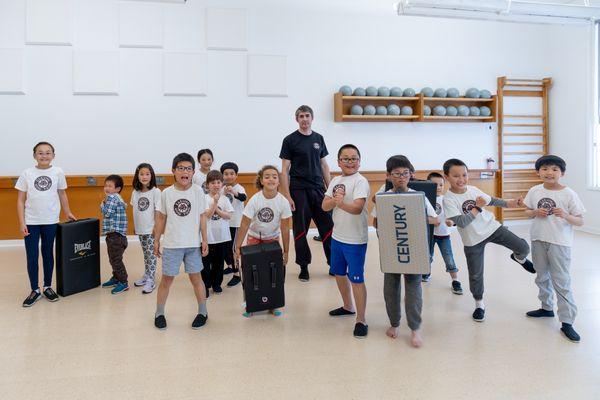 Kids Wing Tsun kung fu class group photo - May 2024