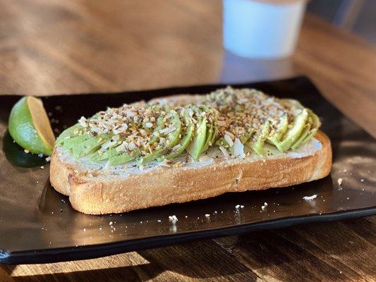 The avocado toast with house made "everything" seasoning was exceptional.