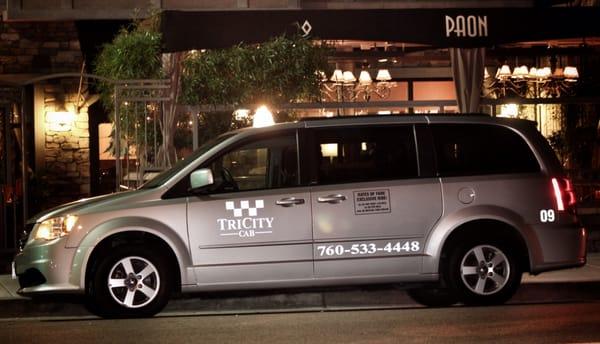 Tri City Cab provides taxi service to PAON  and other Carlsbad restaurants.