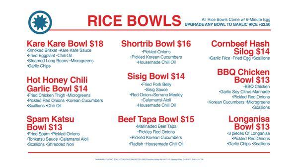 Rice bowls