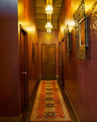 hallway to our massage rooms at our Portland location