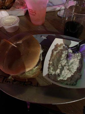 Cheeseburger with Ranch Potato Salad