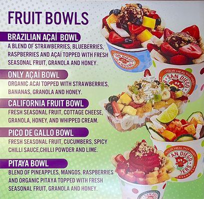 Bowl Menu (January 2024)