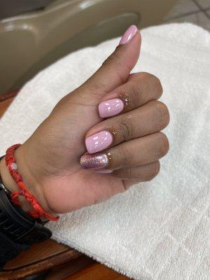 Pink nails